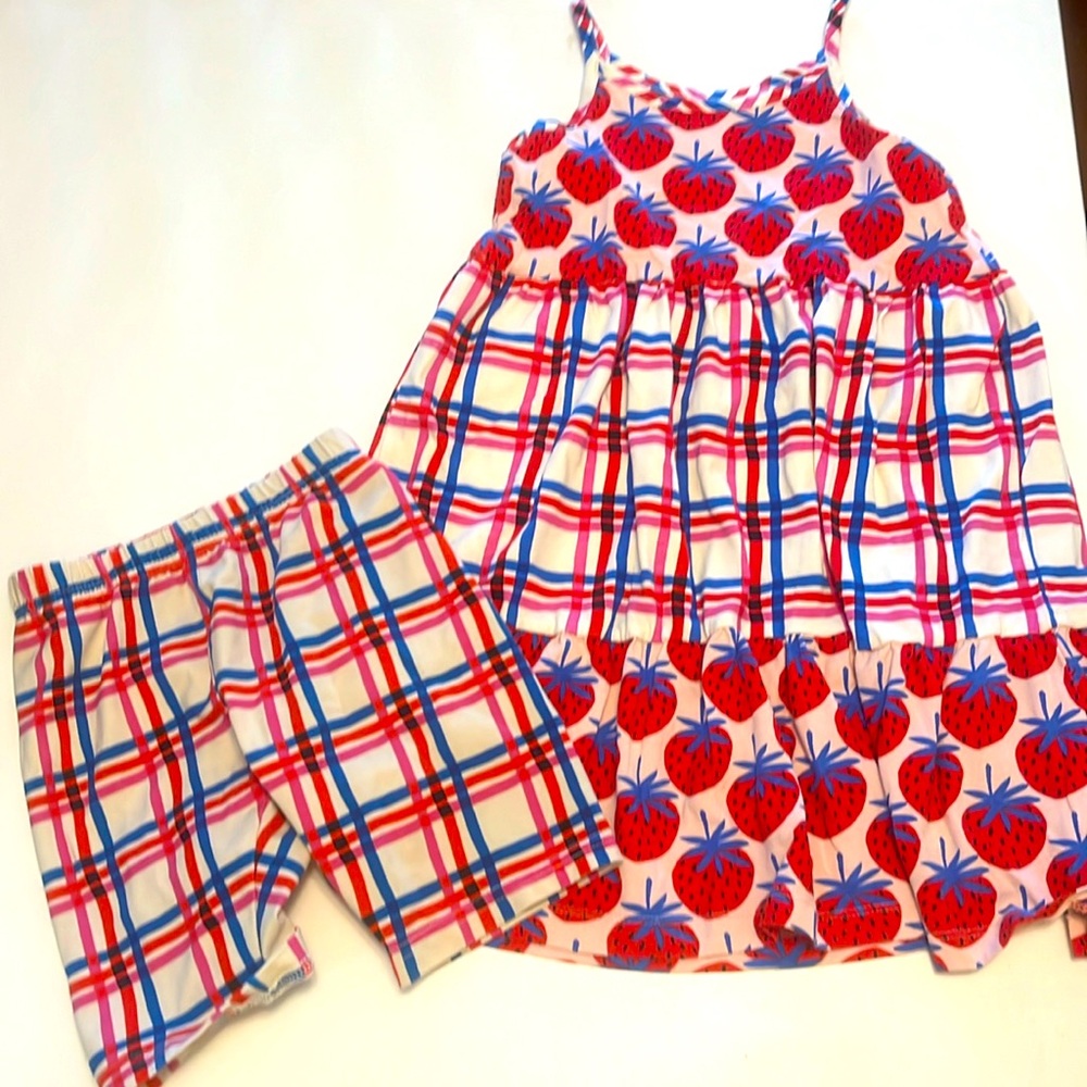 EUC Hanna Andersson Dress/Shorts Matching Set